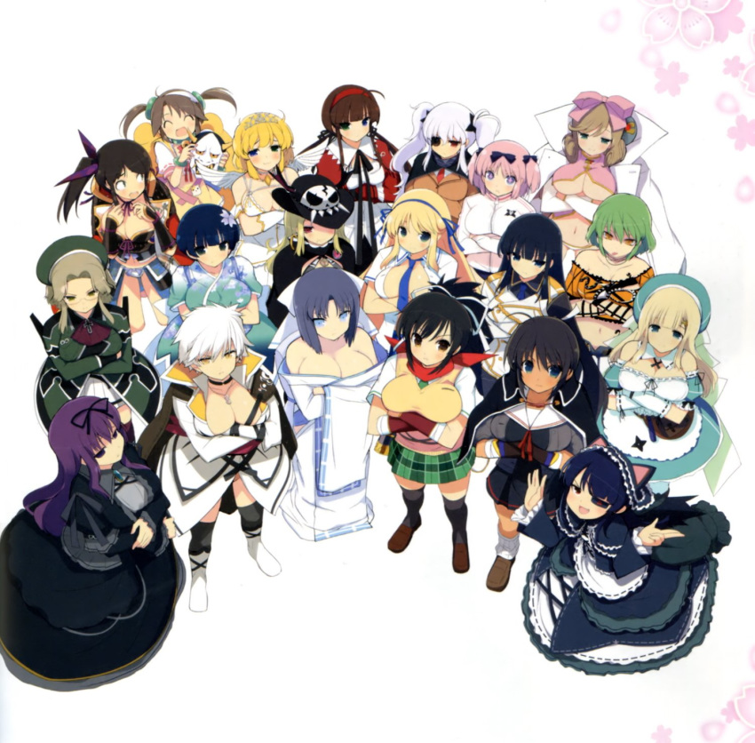 6+girls :3 :d :o ^_^ ahoge angel_wings animal_ears aqua_dress aqua_eyes armband asuka_(senran_kagura) bandages bandana bare_shoulders bell beret black_dress black_hair black_ribbon black_skirt blonde_hair blue_eyes blue_hair blue_neckwear blue_ribbon blue_skirt blush bow bracelet breasts brooch brown_eyes brown_footwear brown_hair buruma cat_ears choker cleavage closed_eyes coat collarbone commentary_request crossed_arms denim detached_collar detached_sleeves dress earrings embarrassed eyepatch feathered_wings flat_chest flower flower_(symbol) furisode glasses gloves goth_fashion gothic_lolita green_choker green_dress green_eyes green_hair green_headwear green_kimono green_neckwear grey_hair hair_flower hair_ornament hair_ribbon hairband hairbow hairclip hannya haruka_(senran_kagura) hat heterochromia hibari_(senran_kagura) highres hikage_(senran_kagura) holding holding_mask homura_(senran_kagura) huge_breasts ikaruga_(senran_kagura) imu_(senran_kagura) jacket japanese_clothes jewelry katsuragi_(senran_kagura) kimono large_breasts light_brown_hair lolita_fashion long_hair looking_at_viewer low_neckline maid mask medium_hair midriff minori_(senran_kagura) mirai_(senran_kagura) miyabi_(senran_kagura) mole mole_under_mouth multiple_girls murakumo_(senran_kagura) murasaki_(senran_kagura) navel neck_ribbon necktie no_bra obi oerba_yun_fang official_art one_eye_covered open_clothes open_mouth open_shirt pants pink_bow pink_hair plaid plaid_dress plaid_skirt pleated_skirt ponytail purple_eyes purple_hair red_bandana red_eyes red_necktie red_ribbon red_scarf ribbon ryoubi_(senran_kagura) ryouna_(senran_kagura) sailor_collar sash scarf school_uniform senran_kagura senran_kagura_shinovi_versus shiki_(senran_kagura) shirt shoes short_hair short_twintails shuriken side_ponytail simple_background skirt skull_print smile socks striped striped_bow surprised symbol-shaped_pupils tan tattoo thighhighs tiara tongue tongue_out track_jacket twintails unbuttoned very_long_hair vest weapon white_coat white_footwear white_gloves white_hair white_legwear white_ribbon white_shirt wings yaegashi_nan yagyu_(senran_kagura) yellow_dress yellow_eyes yomi_(senran_kagura) yozakura_(senran_kagura) yumi_(senran_kagura)