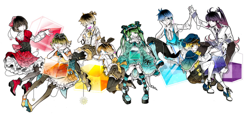 bridget00747 gumi hatsune_miku kagamine_len kagamine_rin kaito kamui_gakupo meiko oliver vocaloid