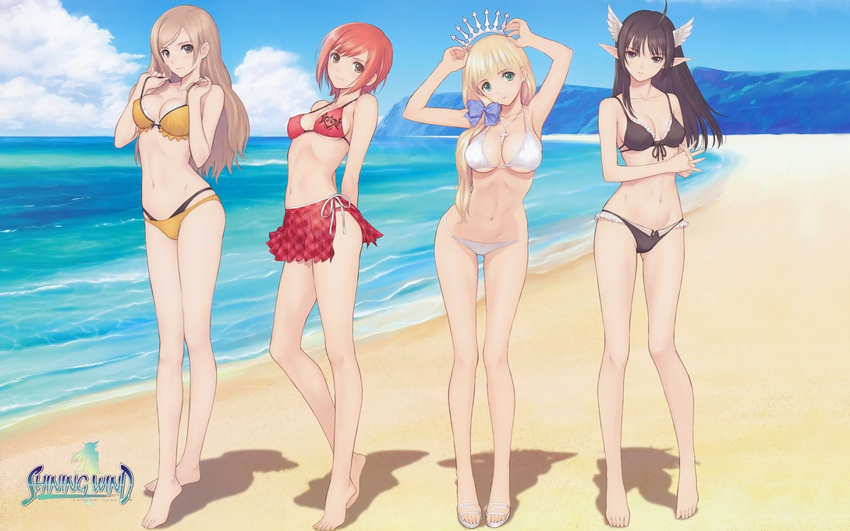 beach bikini clalaclan_philias kanon_seena shining_wind swimsuit taka_tony touka_kureha xecty