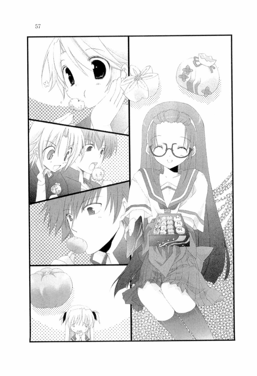 ayakawa_hinako goshuushou-sama_ninomiya-kun monochrome ninomiya_shungo okushiro_irori seifuku tsukimura_mayu