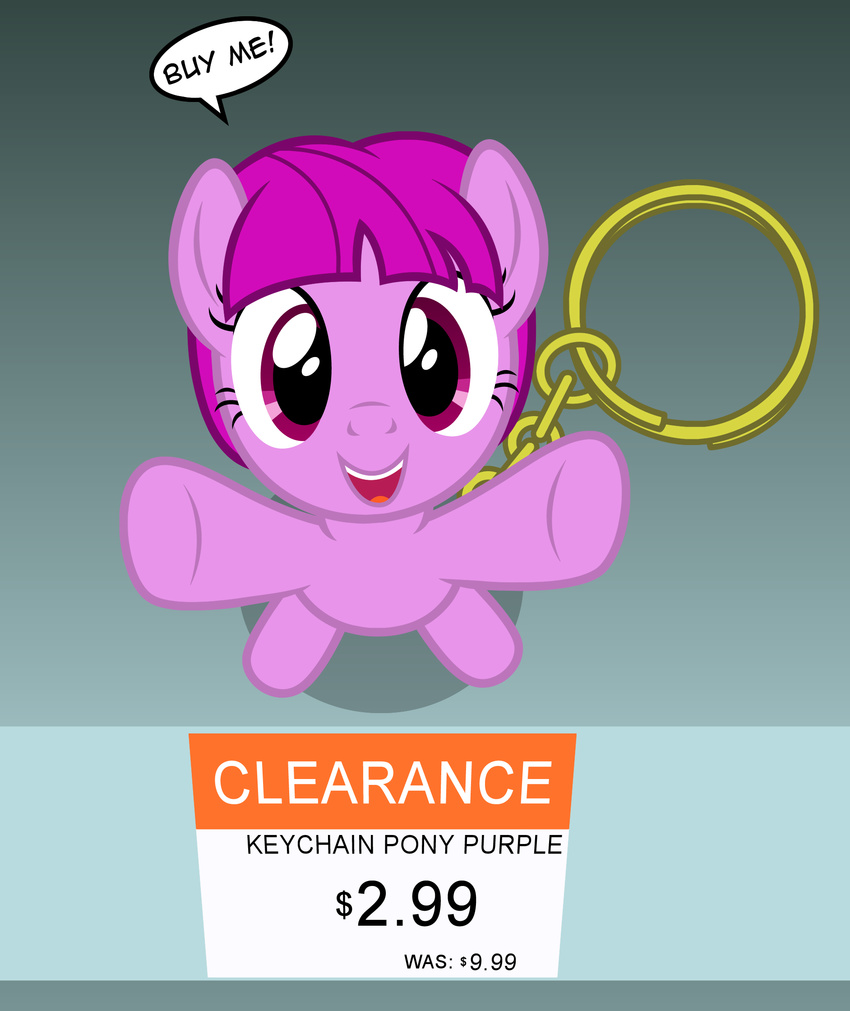 2017 badumsquish dialogue earth_pony english_text equid equine eyelashes female for_sale hair hasbro hi_res horse keychain looking_at_viewer looking_up mammal my_little_pony ponification pony price_tag purple_eyes purple_hair reaching_out shelf solo text