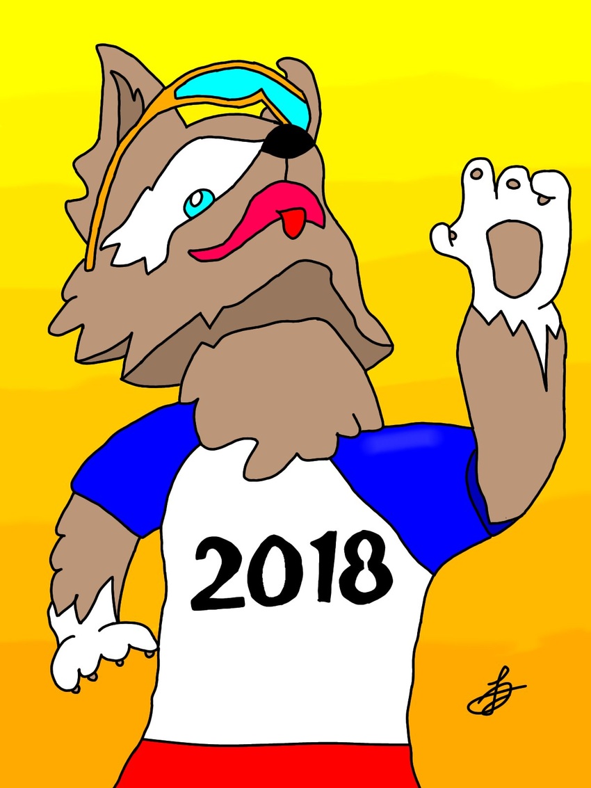 3:4 alefurry canid canine canis digital_drawing_(artwork) digital_media_(artwork) fifa hi_res mammal mascot wolf world_cup zabivaka