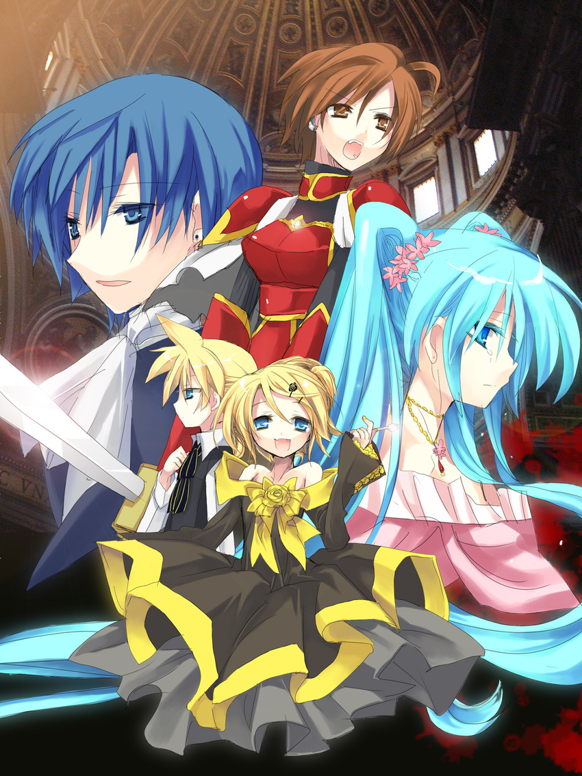 dress hanepochi hatsune_miku kagamine_len kagamine_rin kaito meiko vocaloid