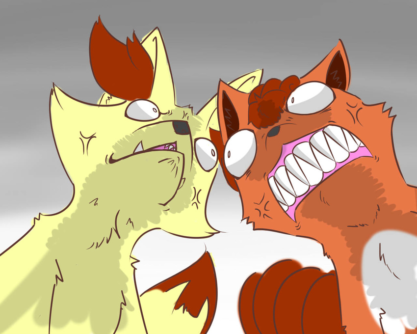 anger_vein angry fennekin fox no_humans pokemon tail vulpix