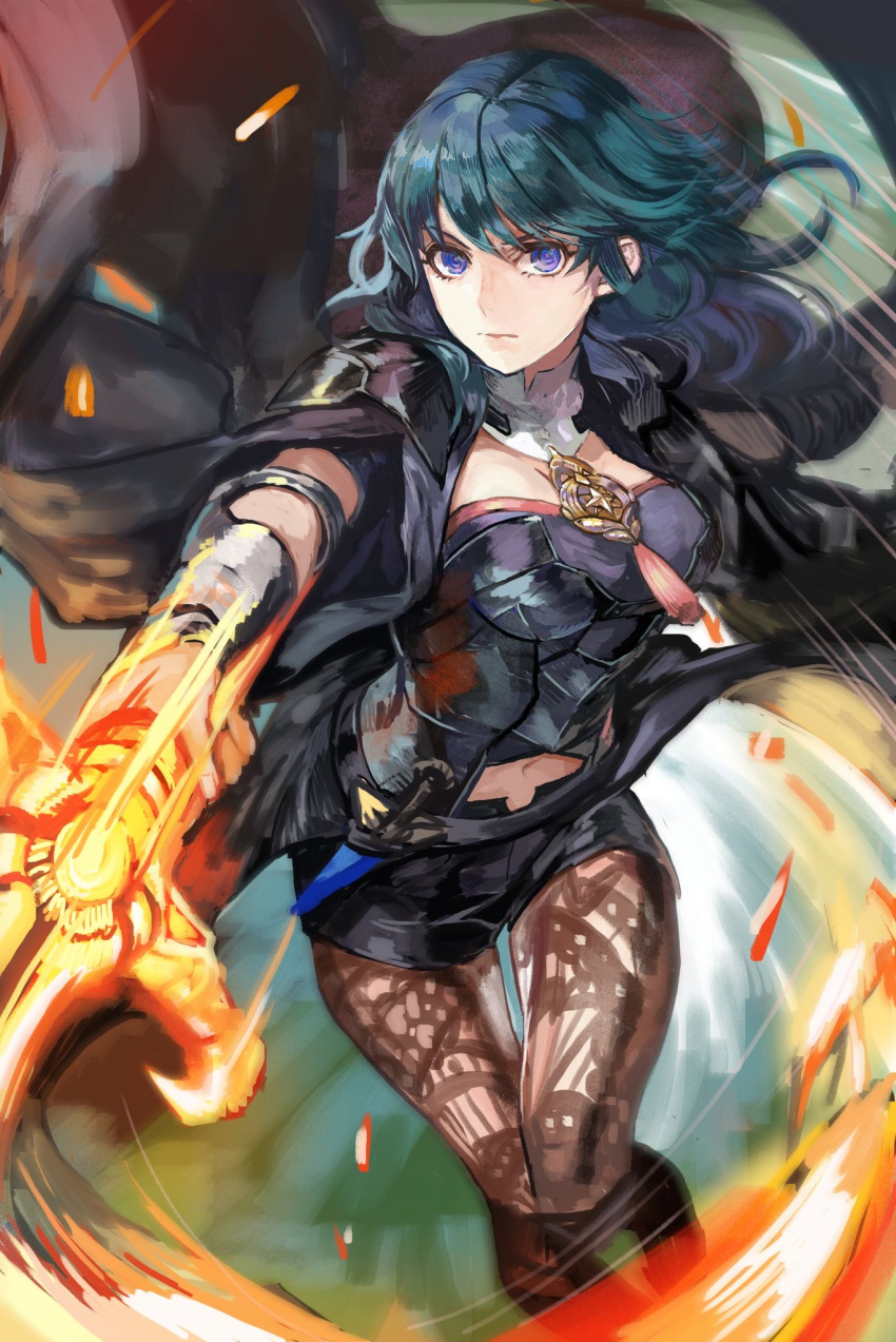 byleth fire_emblem_three_houses kokouno_oyazi pantyhose sword