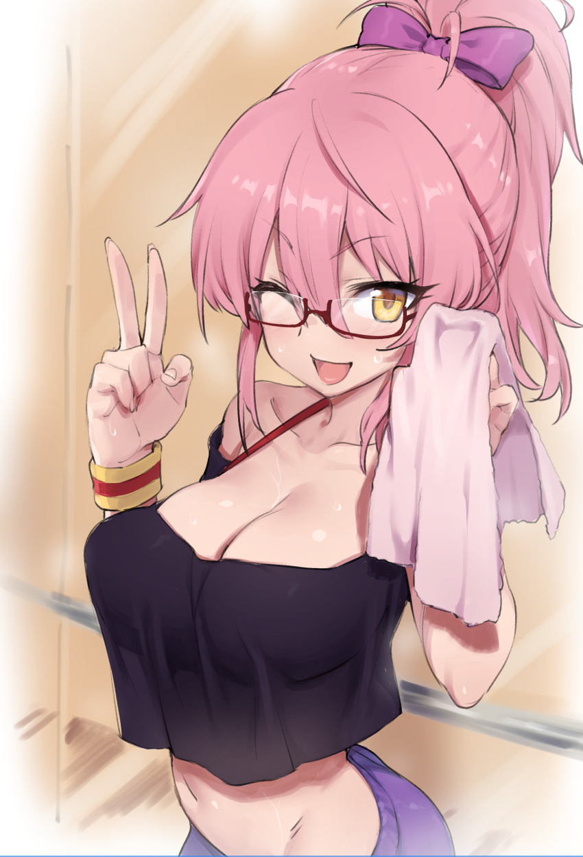 cleavage jougasaki_mika megane the_idolm@ster the_idolm@ster_cinderella_girls the_idolm@ster_cinderella_girls_starlight_stage try