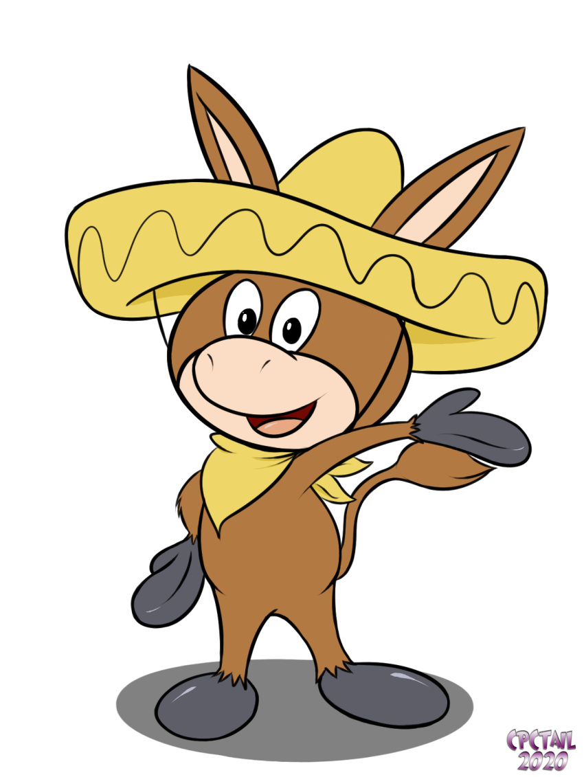 anthro asinus baba_looey burro clothing cpctail donkey equid equine hanna-barbera hat headgear headwear hi_res kerchief male mammal neckerchief simple_background solo sombrero the_quick_draw_mcgraw_show white_background