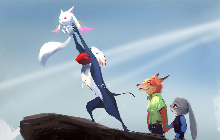 bunnie disney duplicate fox furry kyuubee lion_king madoka rafiki tail yudy_hopps zootopia