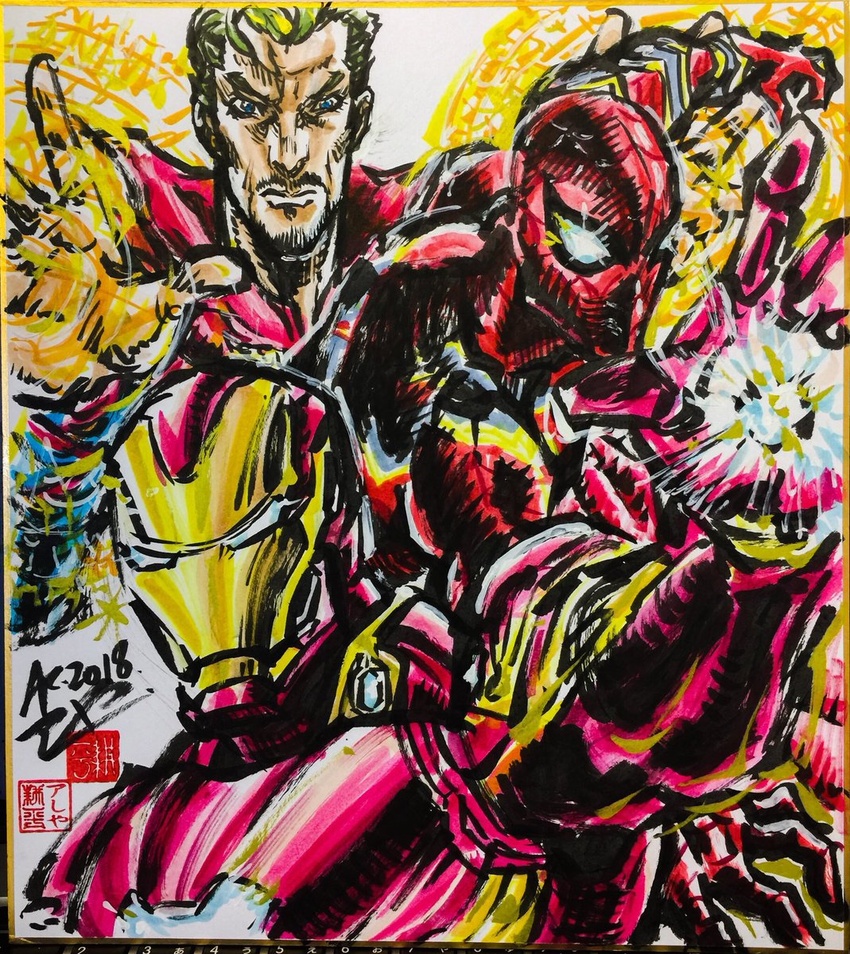 ashiya_kouhei character_request iron_man marvel shikishi tagme