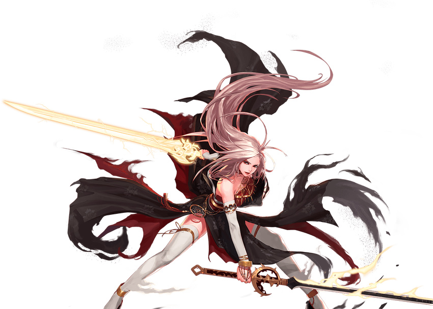 artist_request dungeon_and_fighter female female_slayer_(dungeon_and_fighter) full_body holding lipstick long_hair makeup official_art pink_hair red_eyes solo sword thighhighs torn_clothes transparent_background two-handed vagabond_(dungeon_and_fighter) very_long_hair weapon