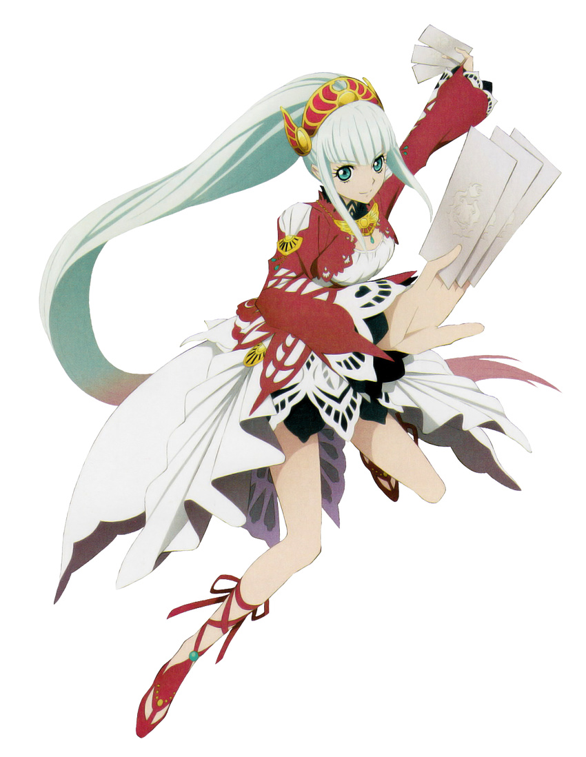 aqua_ayes bangs blue_eyes female full_body hairband lailah_(tales) long_hair looking_to_the_side md5_mismatch multicolor_hair official_art ponytail resized smile solo tales_of_(series) tales_of_zestiria upper_body very_long_hair white_hair