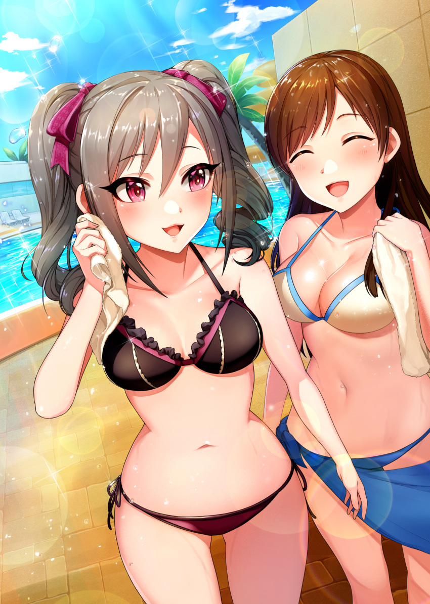 bikini jai_(whany1998) kanzaki_ranko nitta_minami swimsuits the_idolm@ster the_idolm@ster_cinderella_girls the_idolm@ster_cinderella_girls_starlight_stage