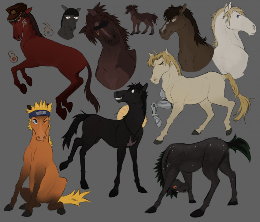 alternate_species ambiguous_gender attack_on_titan black_mane blonde_mane braided_tail clothing edward_elric equid equine feral feralized fullmetal_alchemist furrification goatscheming group hange_zoe hat hat_only headgear headgear_only headwear headwear_only hitodama hooves horse hunter_x_hunter kurapika_(hunter_x_hunter) leorio_paradinight mammal mane mob_psycho_100 monkey_d._luffy mostly_nude naruto one_(manga) one_piece orange_body prosthetic prosthetic_leg prosthetic_limb red_body shigeo_kageyama sitting tail toilet-bound_hanako-kun uzumaki_naruto yugi_amane