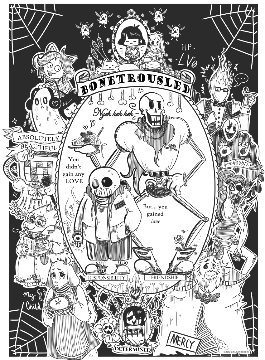 absurd_res alcohol alpha_channel alphys animated_skeleton annoying_dog_(undertale) anthro arthropod_webbing asgore_dreemurr asriel_dreemurr beverage bone boss_monster_(undertale) bottle bovid brother_(lore) canid canine canis cape caprine chara_(undertale) character_cipher clothed clothing cocktail container cousins_(lore) creepy crossdressing crown dessert domestic_dog dress elemental_creature english_text eye_patch eyewear facial_hair fairy female fire fire_creature fish flora_fauna flower flowey_the_flower food frisk_(undertale) gaster gaster_blaster ghost grillby group headgear heart_symbol hi_res horn human humanoid ketchup lamey-ami lizard long_ears male mammal marine melee_weapon mettaton monochrome moustache napstablook papyrus_(undertale) pastry pie plant polearm reptile sans_(undertale) scalie sibling_(lore) skeleton skull spear spirit tem temmie_(undertale) text thorns toriel undead undertale undertale_(series) undyne url weapon whimsun wingdings_text