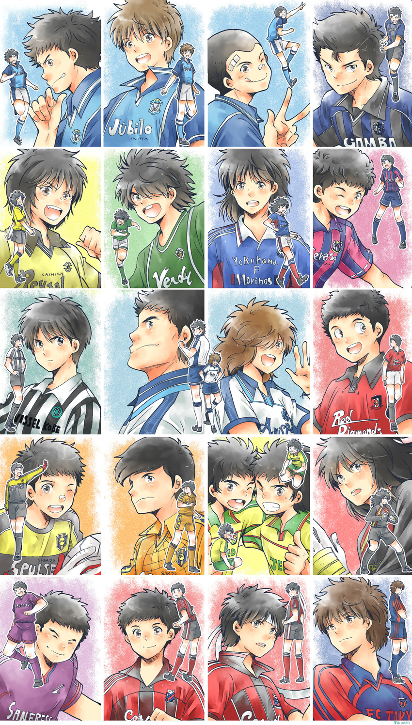 6+boys annotated avispa_fukuoka ball black_hair brown_hair captain_tsubasa cerezo_osaka commentary_request consadole_sapporo fc_tokyo gamba_osaka gloves highres hiro_(minorstar) ishizaki_ryou izawa_mamoru j._league jef_united jitou_hiroshi jubilo_iwata kashima_antlers kashiwa_reysol kishida_takeshi kisugi_teppei long_hair male_focus matsuyama_hikaru misaki_tarou misugi_jun morisaki_yuuzou multiple_boys nagoya_grampus nitta_shun oda_kazumasa sanfrecce_hiroshima sano_mitsuru sawada_takeshi shimizu_s-pulse short_hair soccer soccer_ball soccer_uniform sorimachi_kazuki souda_makoto sportswear tachibana_kazuo tachibana_masao takasugi_shingou taki_hajime tokyo_verdy urabe_hanji urawa_red_diamonds vissel_kobe wakashimazu_ken yokohama_f._marinos