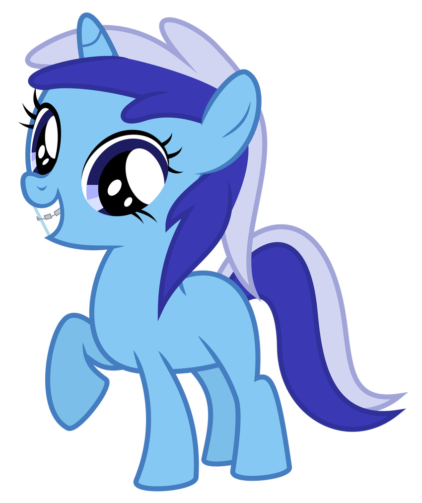 2014 absurd_res alpha_channel braces equid equine female feral friendship_is_magic hasbro hi_res horn mammal masemj minuette_(mlp) my_little_pony mythological_creature mythological_equine mythology simple_background smile solo transparent_background unicorn young