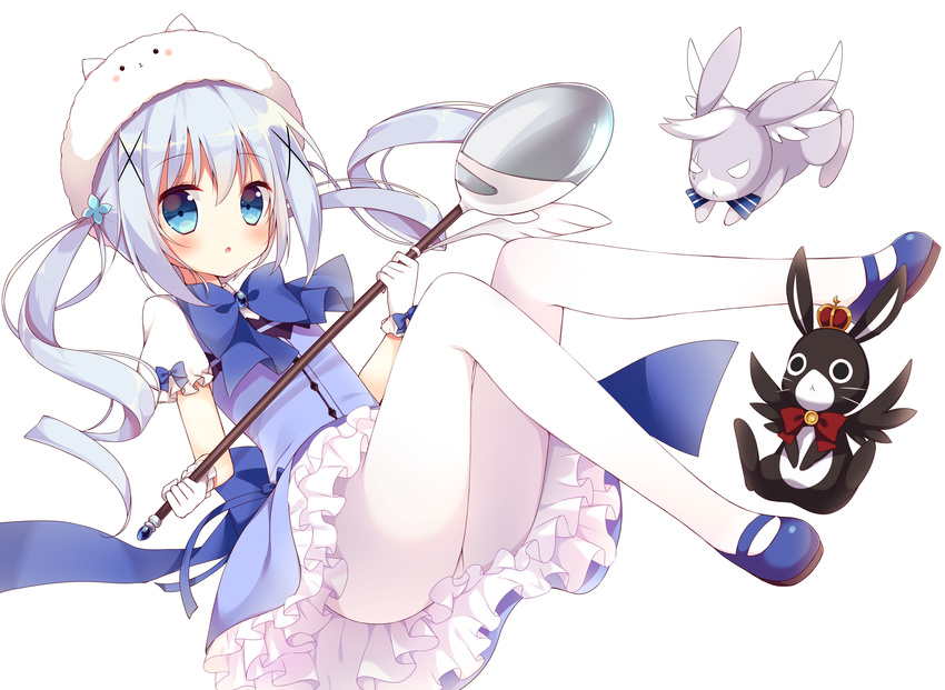 gochuumon_wa_usagi_desu_ka? hoshi kafuu_chino pantyhose tippy_(gochuumon_wa_usagi_desu_ka?) waitress