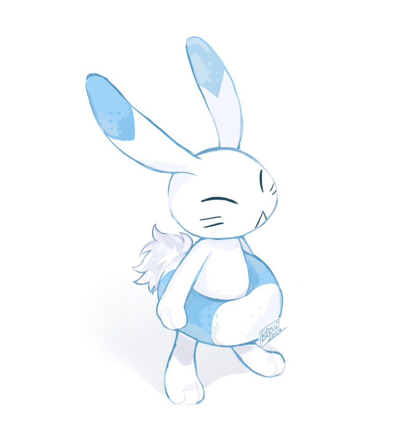 2024 2024_pokemon_gigaleak 3_fingers 3_toes ambiguous_gender basilbxun beta_pokemon_games blue_body blue_fur closed_eyes english_description feet fingers fur hi_res lagomorph mammal nintendo pokemon serious simple_background solo tail toes warabbit white_background white_body white_fur