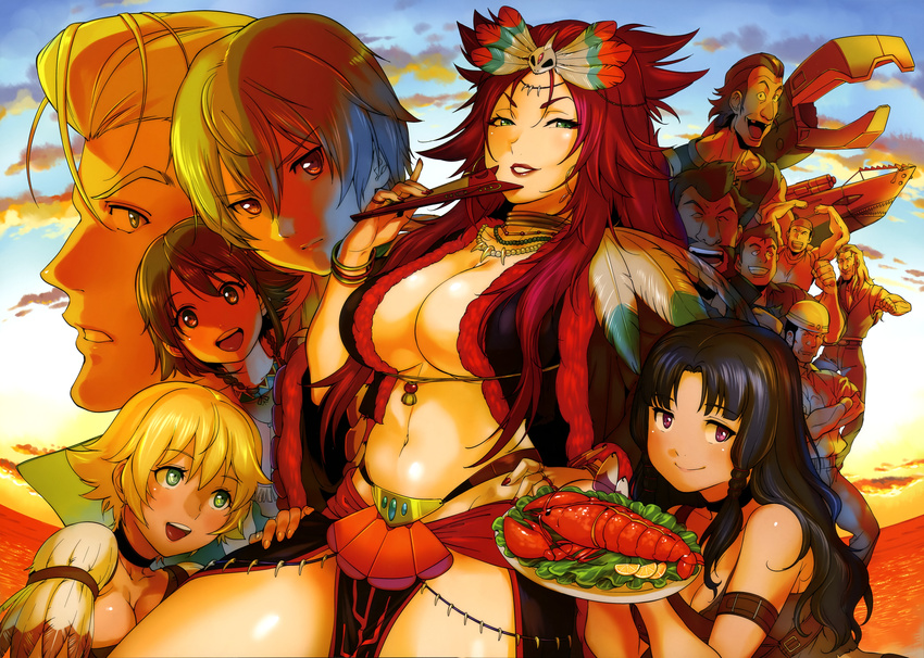 4girls 6+boys absurdres amy_(suisei_no_gargantia) highres ledo_(suisei_no_gargantia) lukkage_(suisei_no_gargantia) multiple_boys multiple_girls paraem parinuri pinion_(suisei_no_gargantia) suisei_no_gargantia