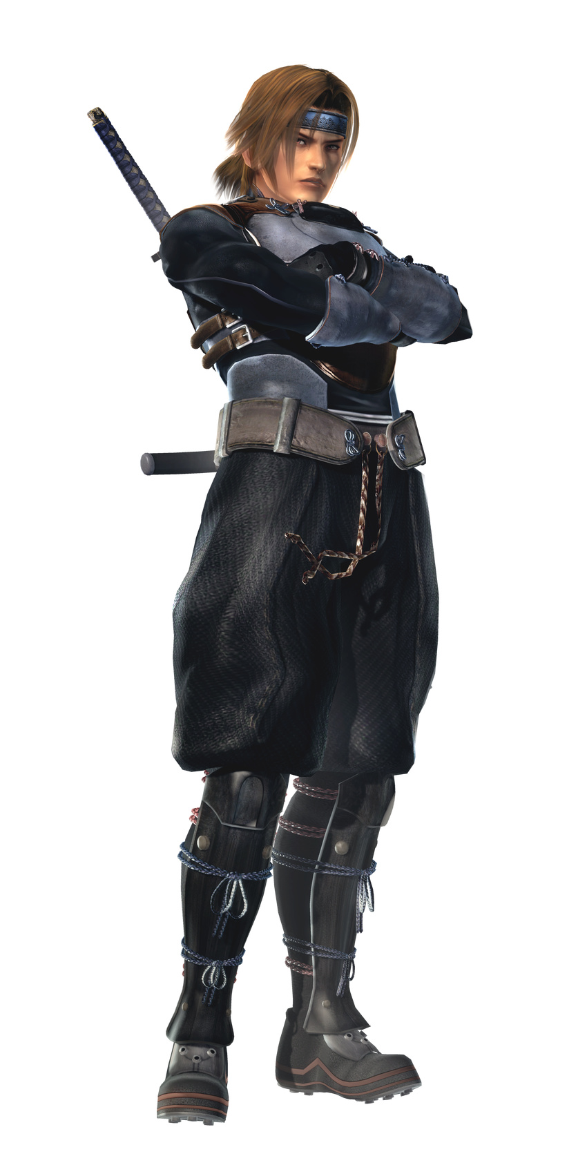 cg dead_or_alive dead_or_alive_5 hayate_(doa) male ninja possible_duplicate transparent_png weapon