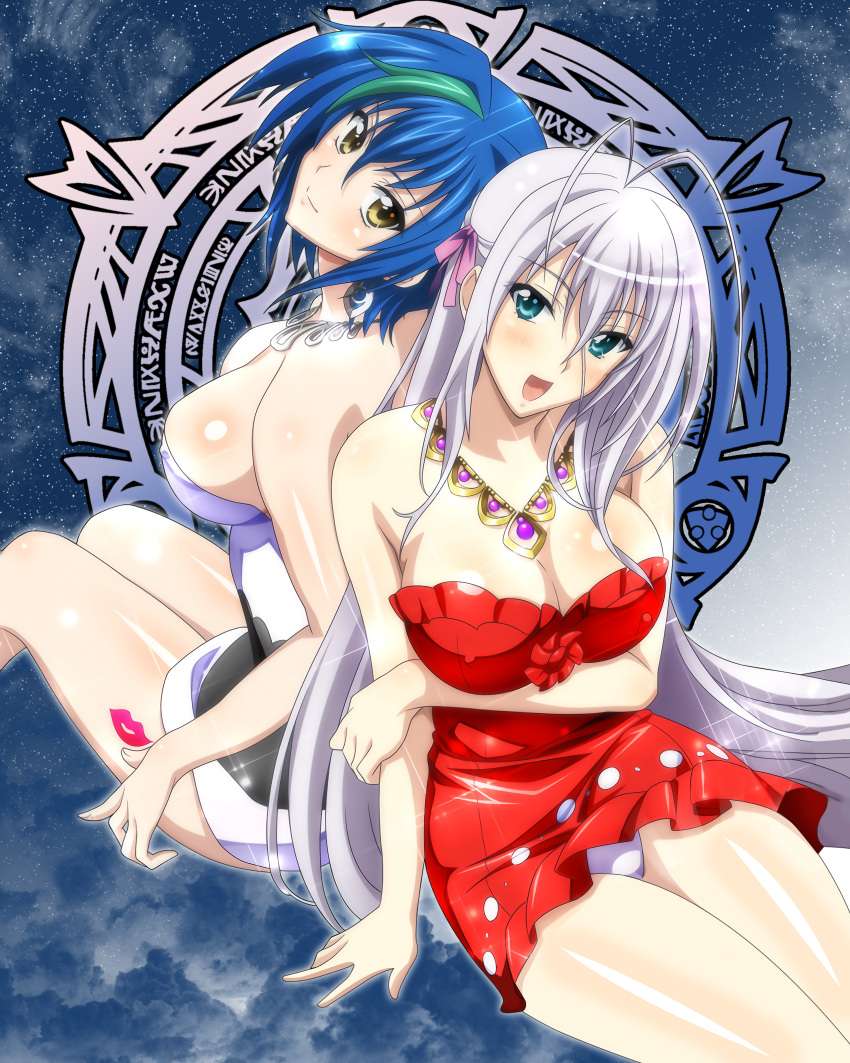 breasts cleavage highschool_dxd rossweisse shadowart xenovia_quarta