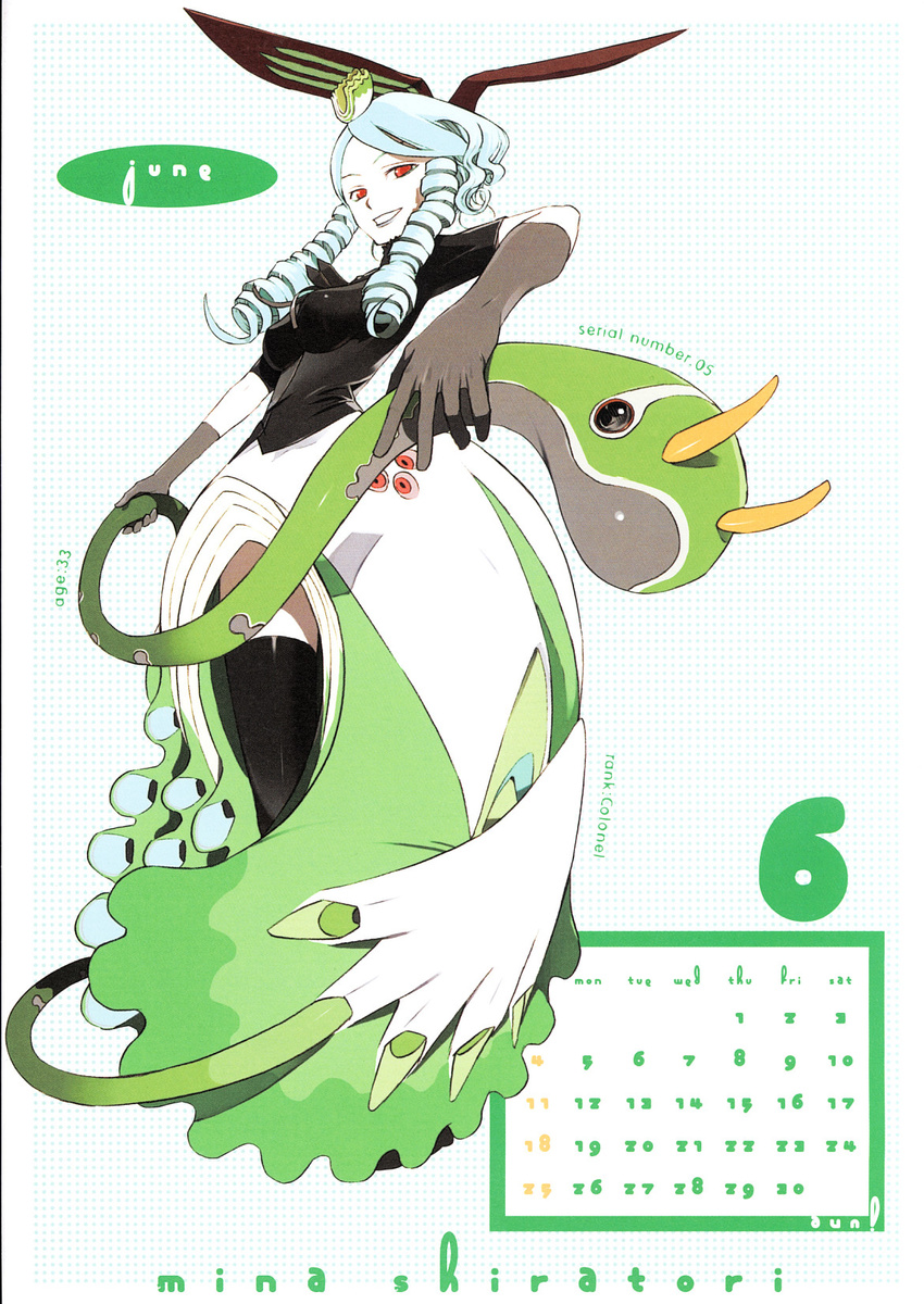 animal_ears bunny_ears calendar getsumen_to_heiki_mina okama shiratori_mina