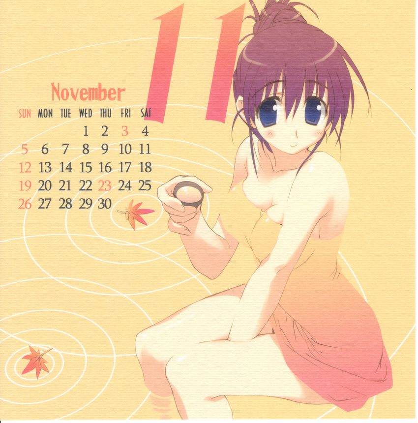 amaduyu_tatsuki blazer_one calendar cleavage towel