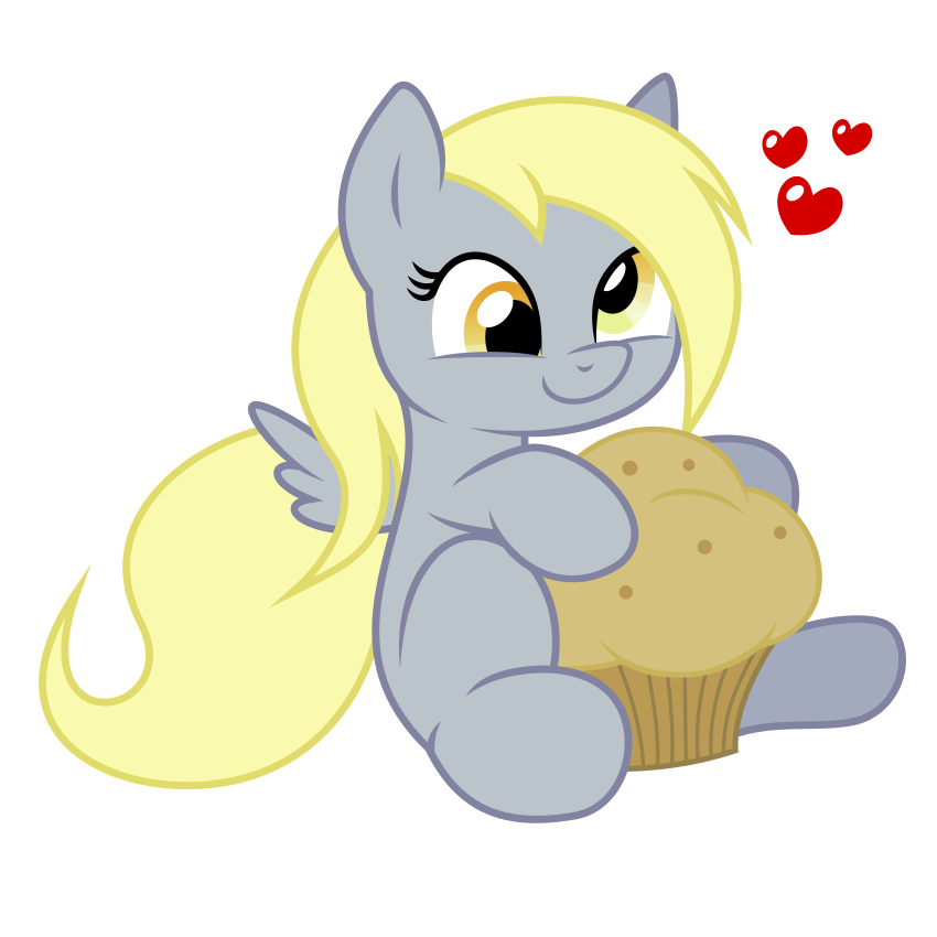 1:1 absurd_res alpha_channel derpy_hooves equid equine feathered_wings feathers female feral food friendship_is_magic grey_body grey_feathers hasbro heart_symbol hi_res mamandil mammal micro muffin my_little_pony mythological_creature mythological_equine mythology pegasus simple_background solo transparent_background wings