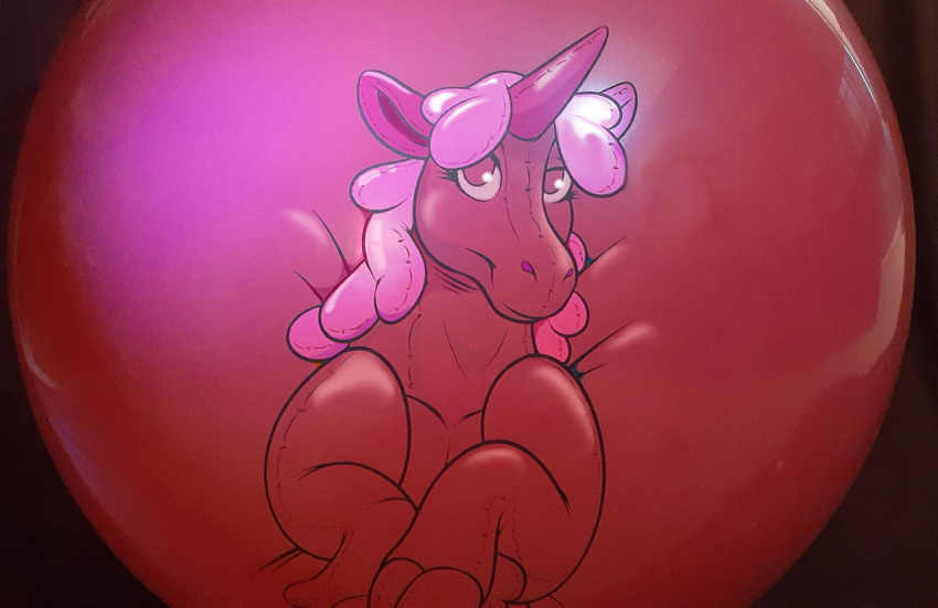 balloon balloonicorn bloo calbeck equid equine female feral horn inflatable inflation mammal mythological_creature mythological_equine mythology pool_toy unicorn