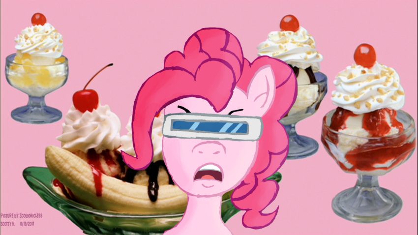 >:( 16:9 banana banana_split cherry d:< dessert earth_pony equid equine eyebrows eyewear female feral food friendship_is_magic fruit glasses goofy_goober_rock hasbro horse ice_cream looking_at_viewer mammal my_little_pony nickelodeon open_mouth parody pinkie_pie_(mlp) plant pony scobionicle99 serious serious_face silly solo spongebob_squarepants sunglasses teeth tongue widescreen