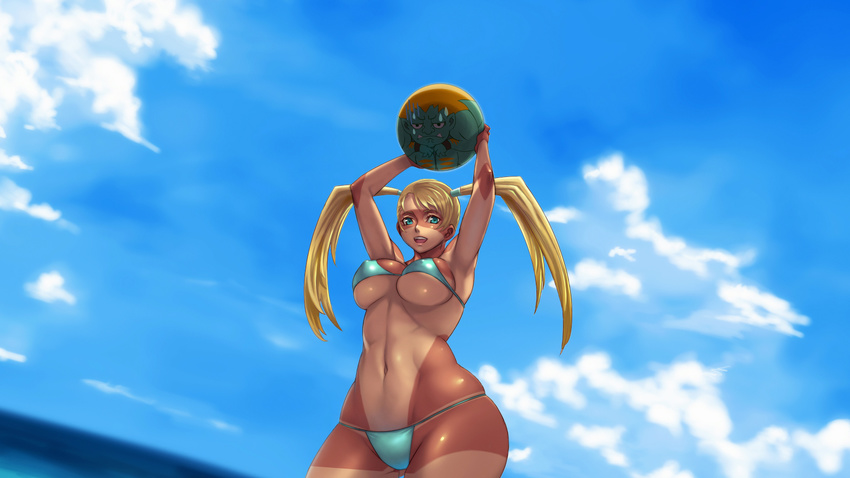 beach mika rainbow_mika street_fighter tan_lines