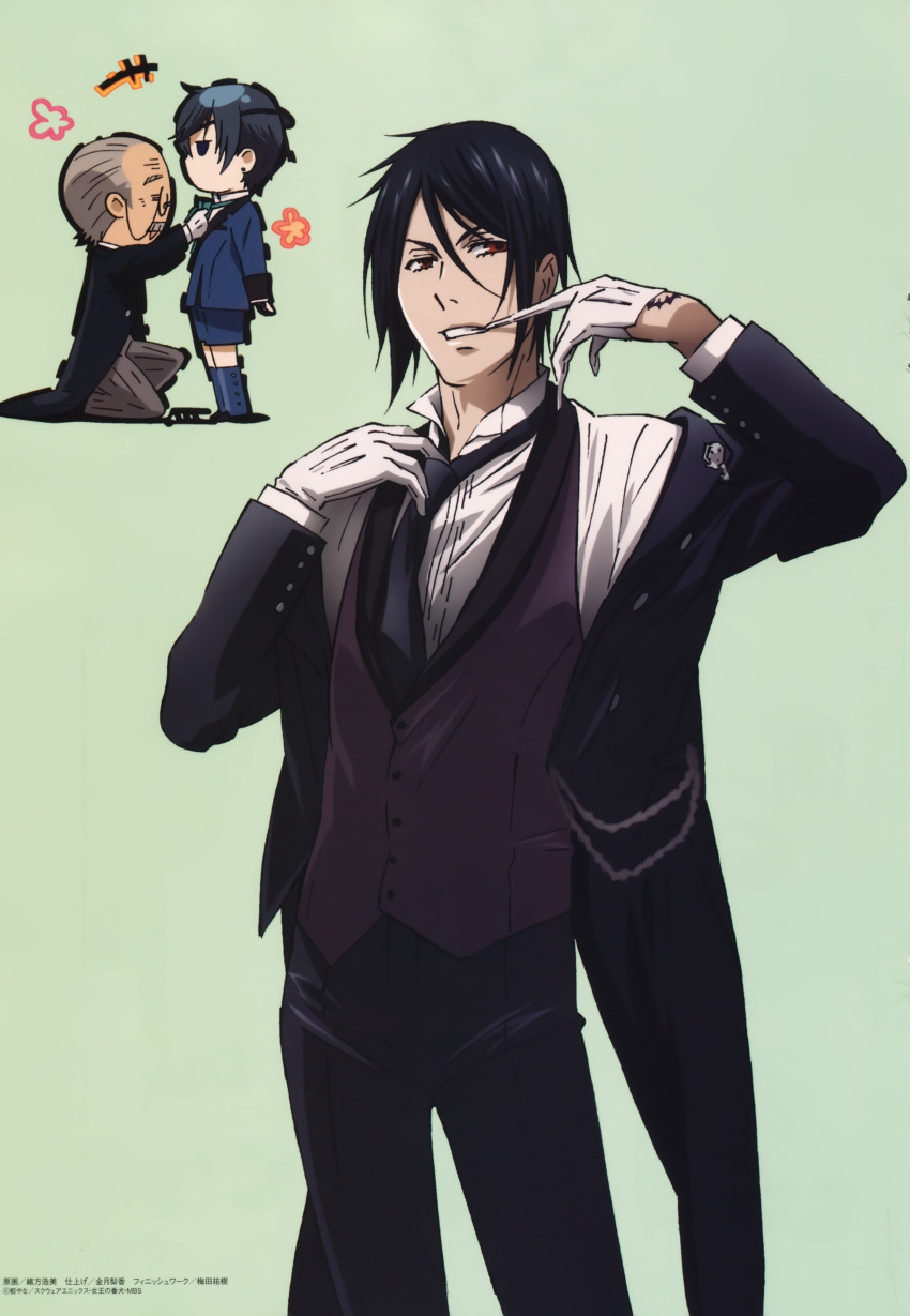 ciel_phantomhive eyepatch kuroshitsuji male sebastian_michaelis tanaka