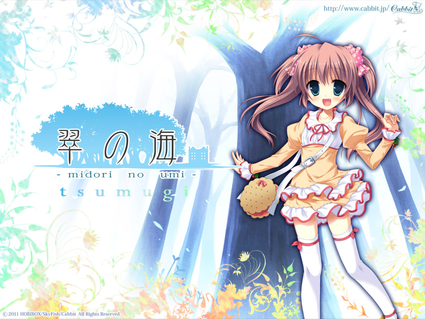 cabbit midori_no_umi thighhighs tsumugi_(midori_no_umi) wallpaper yukie