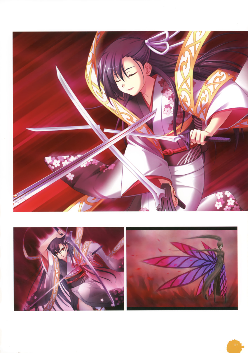 11eyes kengou kimono kusakabe_misao_(11eyes) sword