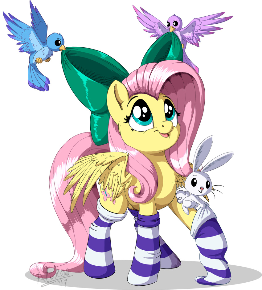 2017 alpha_channel angel_(mlp) avian bird bow_(feature) clothing cutie_mark equid equine eyebrows eyelashes feathered_wings feathers female feral flapping fluttershy_(mlp) flying footwear friendship_is_magic group hair hasbro hi_res lagomorph legwear leporid makeup male mammal mascara mostly_nude my_little_pony mythological_creature mythological_equine mythology open_mouth pattern_clothing pattern_footwear pattern_legwear pattern_socks pegasus pink_hair rabbit shadow simple_background sirzi smile socks solo_focus striped_clothing striped_footwear striped_legwear striped_socks stripes teal_eyes tongue transparent_background wings