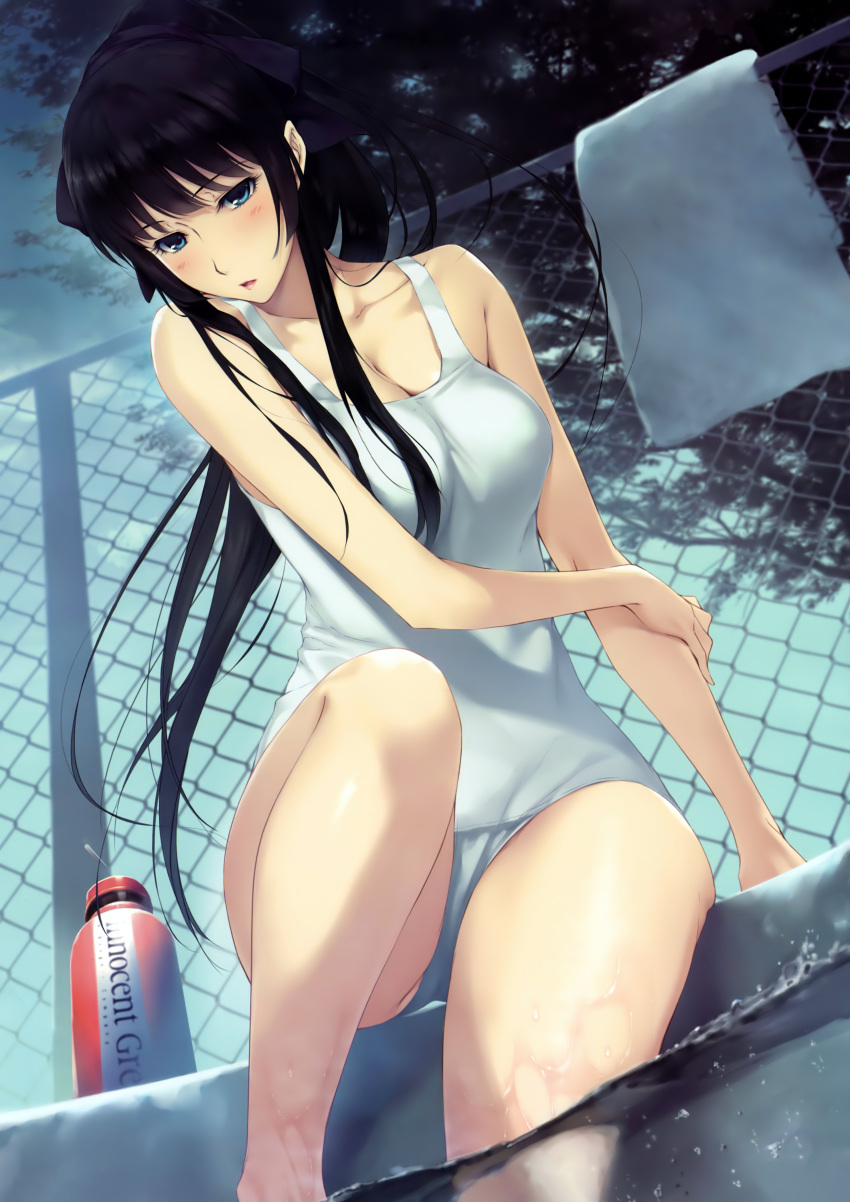 cleavage detexted innocent_grey school_swimsuit sugina_miki swimsuits