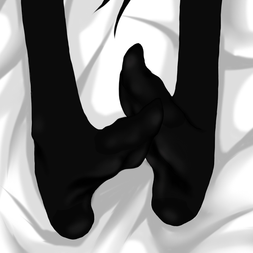 bad_id bad_pixiv_id close-up feet female highres houkago_play kurosaki_rendou no_shoes pantyhose solo