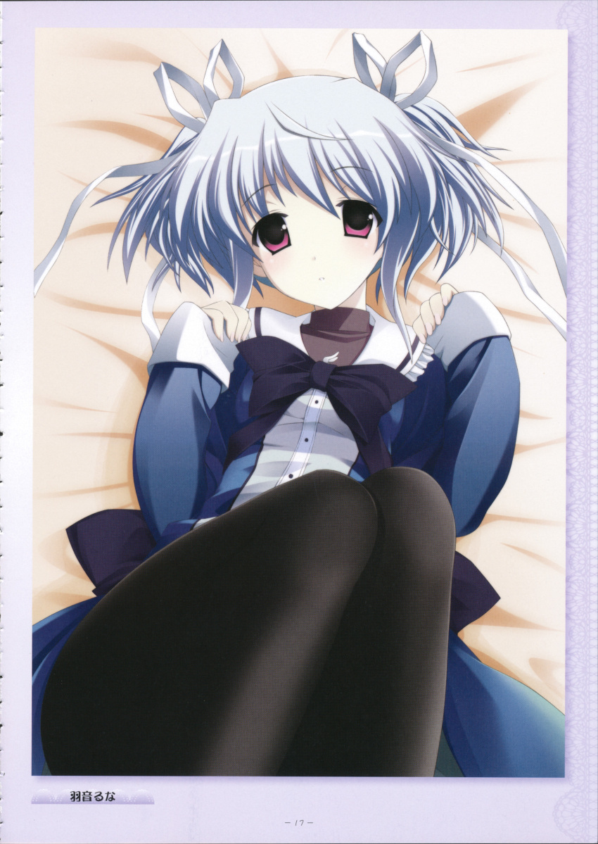 absurdres female haoto_luna highres mashiroiro_symphony pantyhose scan scan_artifacts solo uryuu_sakuno