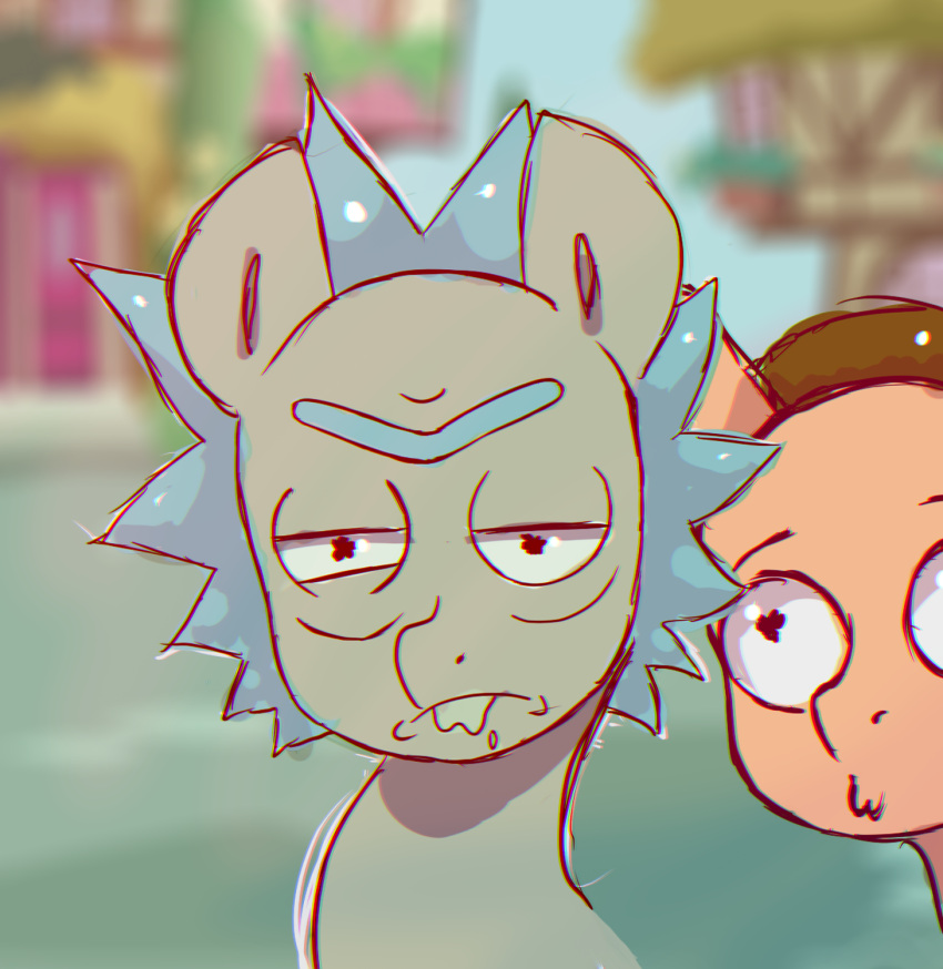 adult_swim cartoon_network duo equid equine friendship_is_magic hasbro hi_res horse male mammal minckies morty_smith my_little_pony pony rick_and_morty rick_sanchez screencap screencap_background shadow