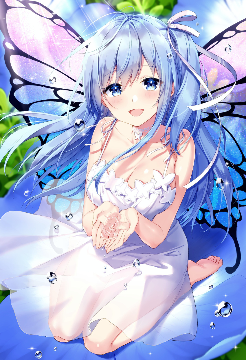 cleavage dress emori_miku emori_miku_project masuishi_kinoto possible_duplicate see_through summer_dress wings