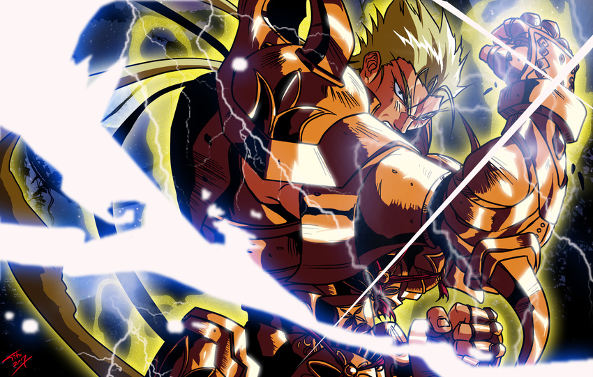 1boy armor episode_g gold_saints knights_of_the_zodiac lightning saint_seiya saint_seiya_episode_g taurus_aldebaran