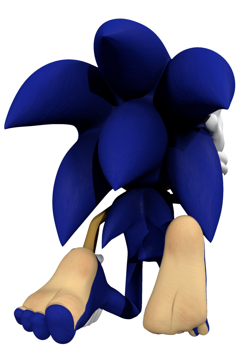 2016 3d_(artwork) 4_toes alpha_channel anthro barefoot biped blue_body blue_fur blue_skin clothing digital_media_(artwork) eulipotyphlan feet feetymcfoot foot_focus fur gloves handwear hedgehog hi_res male male_feet mammal plantigrade rear_view sega simple_background soles solo sonic_the_hedgehog sonic_the_hedgehog_(series) tail toes transparent_background