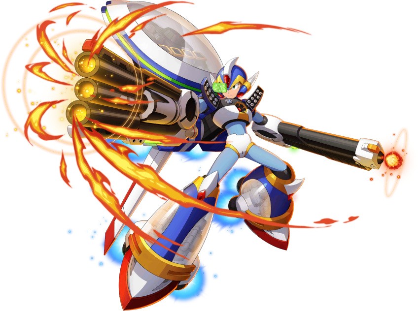 1boy android arm_cannon armor cannon dual_arm_cannons full_body gem gloves green_eyes gun helmet highres jet_boots machine_gun male_focus mega_man_(series) mega_man_x:_command_mission mega_man_x_(series) mega_man_x_dive missile_pod mizuno_keisuke official_art rifle robot rocket_launcher scope scouter solo third-party_source transparent_background ultimate_armor_x_(mega_man) weapon x_(mega_man)