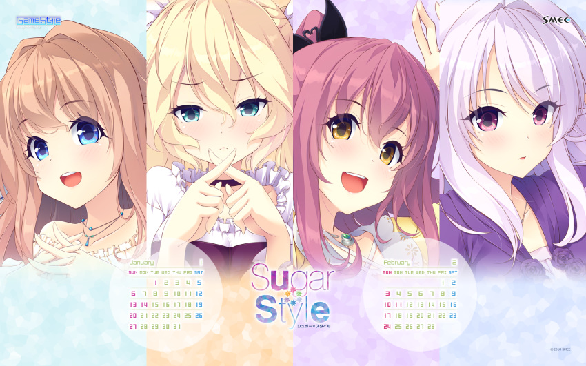 calendar fuyutsuki_kaname game-style kusunoki_hare minami_mao morisumi_ichika smee sugar_*_style taniyama-san wallpaper