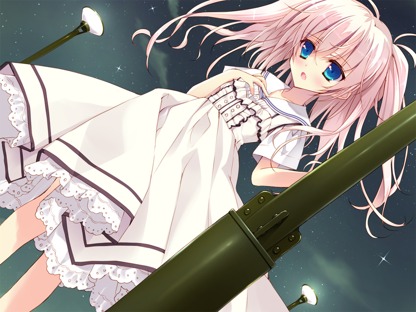 blonde_hair blue_eyes chiisana_kanojo_no_sayokyoku dress feng game_cg katagai_shione long_hair tsurusaki_takahiro