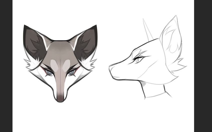 2022 ambiguous_gender anthro blue_eyes brown_nose canid canine digital_media_(artwork) eyebrows eyelashes fox fur headshot_portrait mammal portrait solo unknowhiter