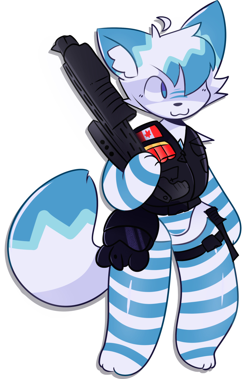 :3 absurd_res alpha_channel anthro arctic_fox arm_warmers armwear blue_arm_warmers blue_armwear blue_body blue_clothing blue_ear_tips blue_ears blue_eyes blue_fur blue_legwear blue_tail blue_tail_tip blue_thigh_highs bottomwear bulge canada canadian_flag canid canine chest_crystal clothed clothing crossdressing dipstick_ears dipstick_tail ear_markings femboy fox fur gas_mask gun hi_res ichbinturkisch legwear male mammal markings mask military multicolored_ears naidru nose_markings panties patch_(fabric) pattern_arm_warmers pattern_armwear pattern_bottomwear pattern_clothing pattern_legwear pattern_panties pattern_thigh_highs pattern_underwear ranged_weapon shell_(projectile) shotgun shotgun_shell solo spas-12 striped_arm_warmers striped_armwear striped_bottomwear striped_clothing striped_legwear striped_panties striped_thigh_highs striped_underwear stripes tail tail_markings thigh_highs topwear true_fox underwear vest weapon white_arm_warmers white_armwear white_body white_clothing white_fur white_legwear white_tail white_thigh_highs