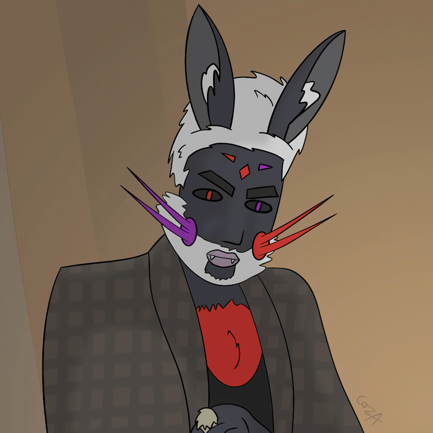 1:1 absurd_res anthro anxietythedemon cursed_clothing cursed_image hi_res humanoid lagomorph leporid looking_at_viewer male mammal meme rabbit ring simple_background smug solo tote_brando