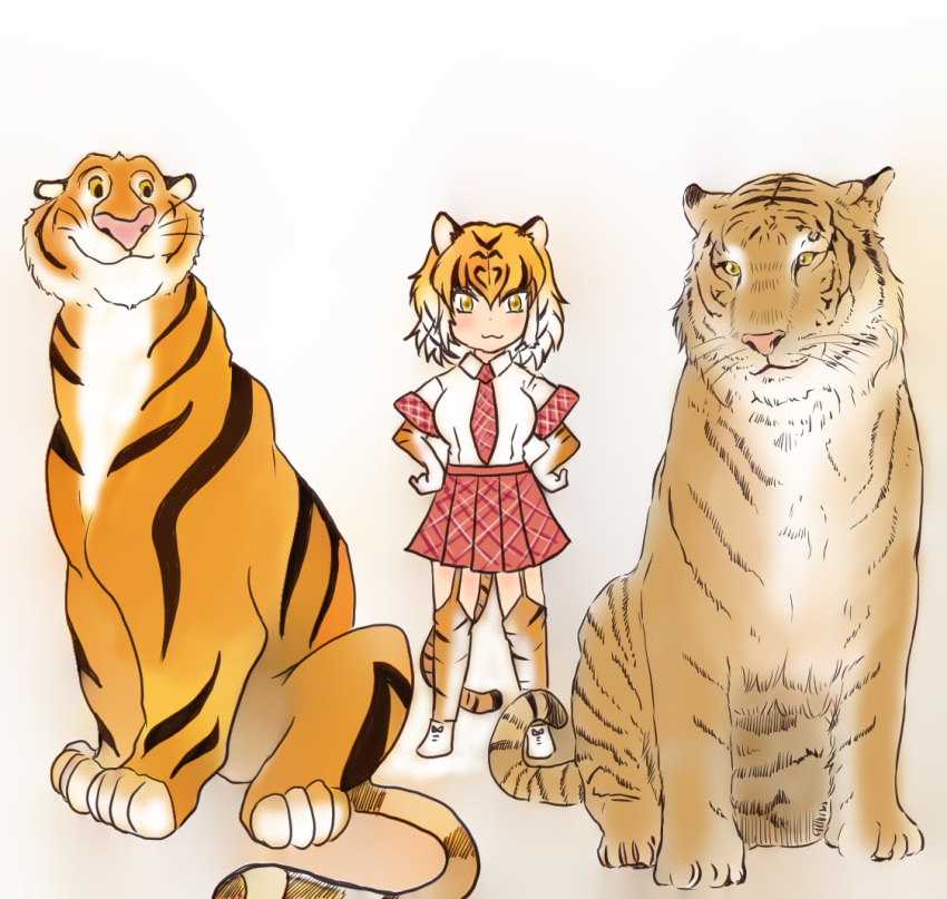 2019 4_toes :3 adolescent amber_eyes ambiguous_gender animal_humanoid animal_print argyle_(pattern) armwear bengal_tiger bengal_tiger_(kemono_friends) big_breasts biped black_body black_ears black_fur black_hair black_highlights black_markings black_stripes black_tail blush bottomwear breasts brown_body brown_ears brown_fur claws clothed clothing countershade_face countershade_torso countershading crossover dipstick_ears disney disney's_aladdin dress_shirt ear_markings ears_front ears_outwards elbow_gloves eyebrows feet felid felid_humanoid female feral footwear full-length_portrait fully_clothed fur garter_straps gloves group hair hands_on_hips handwear hatching_(art) highlights_(coloring) humanoid iceeye_ena japanese kemono_friends larger_ambiguous larger_feral legwear light_body light_skin long_tail looking_aside looking_at_viewer mammal mammal_humanoid markings multicolored_body multicolored_ears multicolored_fur multicolored_hair necktie no_sclera orange_body orange_eyes orange_fur orange_hair orange_tail pantherine pantherine_humanoid pattern_clothing pink_nose pivoted_ears pleated_skirt portrait pupils quadruped rajah_(disney) red_bottomwear red_clothing red_skirt rolled_up_sleeves shaded shadow shirt shoes short_hair simple_background sitting size_difference skirt slit_pupils smaller_female smaller_humanoid smile socks standing striped_body striped_fur striped_markings striped_tail stripes tail tail_markings tan_body tan_skin thigh_highs thigh_socks tiger tiger_humanoid tiger_print toe_claws toes toony topwear two_tone_ears two_tone_tail whisker_spots whiskers white_background white_body white_clothing white_countershading white_footwear white_fur white_hair white_shirt white_shoes white_topwear young