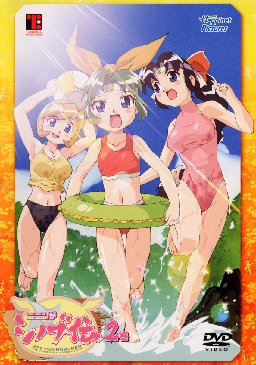 2x2=shinobuden bikini miyabi shinobu shiranui_kaede swimsuits